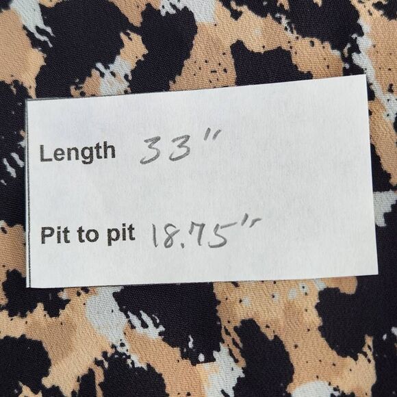 BCBGeneration Animal Print Lace-Up Back Mini Dress Size 8 Black and Tan Dress - Picture 9 of 9